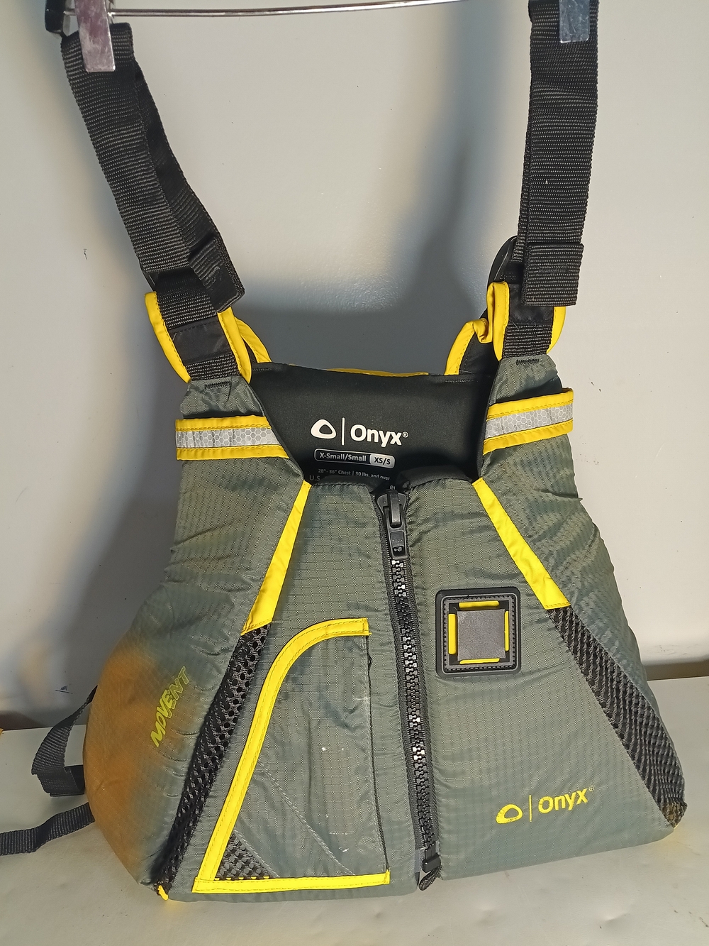 Onyx MoveVent Dynamic Paddle Sports Life Vest - Gray/Yellow - Size XS/S